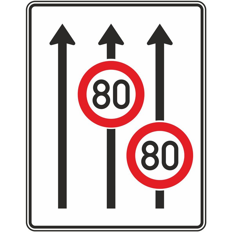 Verkehrszeichen 523-31 Fahrstreifentafel ohne Gegenverkehr | gemäß StVO