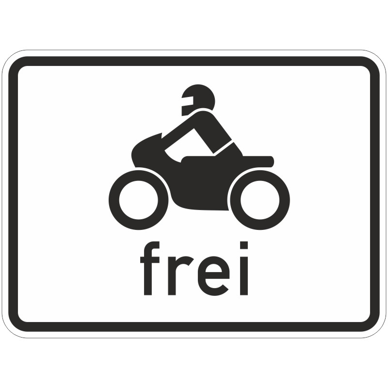 Verkehrszeichen 1022-12 Krafträder, auch mit Beiwagen, Kleinkrafträder, Mofas frei | gemäß StVO