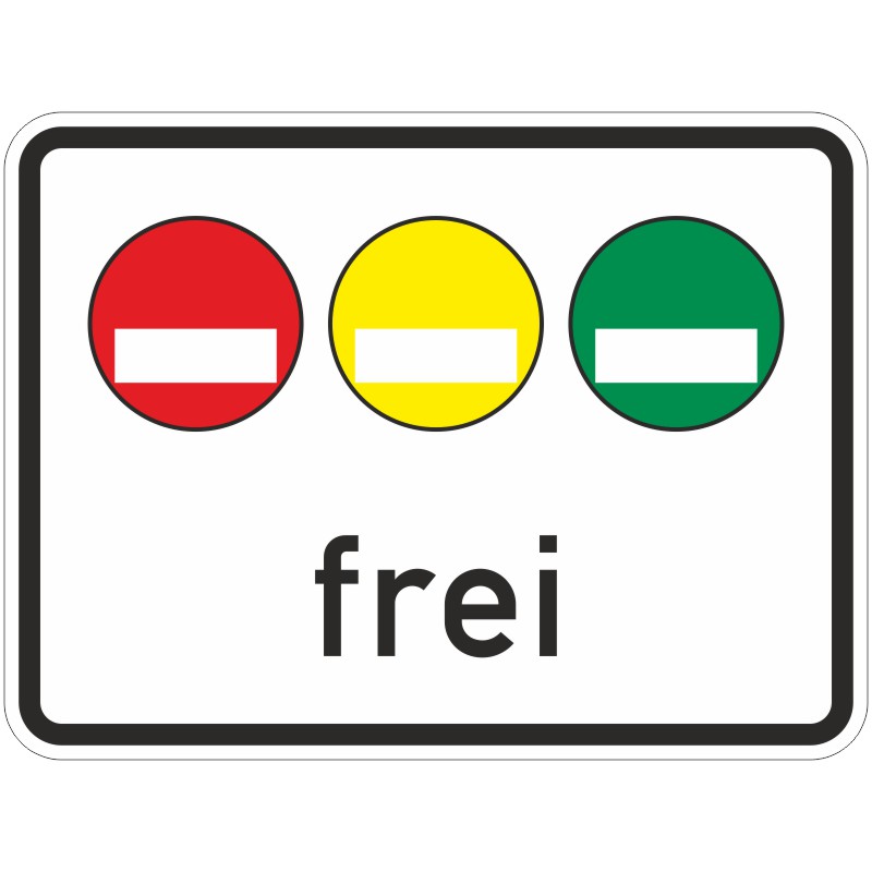 Vehrkehrszeichen 1031-50 Freistellung vom Verkehrsverbot  – rote, gelbe und grüne Plakette frei | gemäß StVO
