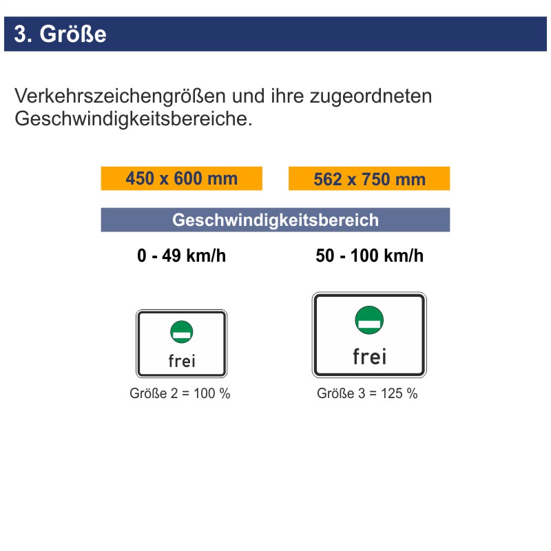 Verkehrszeichen 1031-52 Freistellung vom Verkehrsverbot  – grüne Plakette frei | Größen