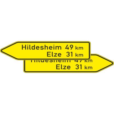 Verkehrszeichen 418-40 Pfeilwegweiser auf sonstigen Straßen, doppelseitig | gemäß StVO