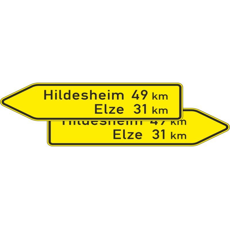 Verkehrszeichen 418-40 Pfeilwegweiser auf sonstigen Straßen, doppelseitig | gemäß StVO