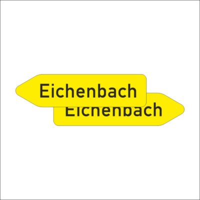 Verkehrszeichen 419-40 Pfeilwegweiser auf sonstigen Straßen mit geringer Verkehrsbedeutung, doppelseitig | 
gemäß StVO