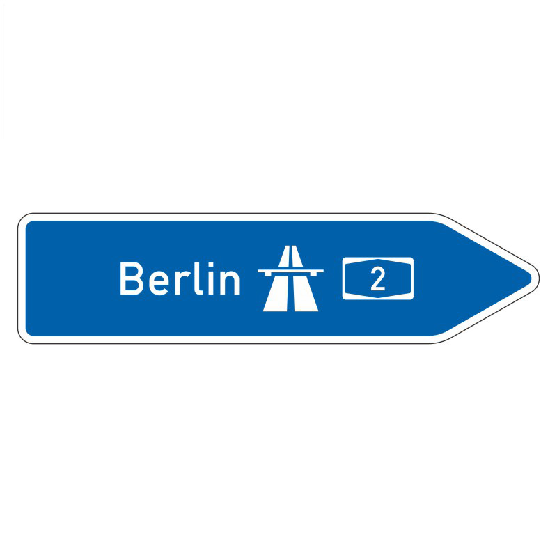 Verkehrszeichen 430-20 Pfeilwegweiser zur Autobahn, rechtsweisend | gemäß StVO