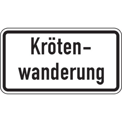 Hinweisschild Krötenwanderung