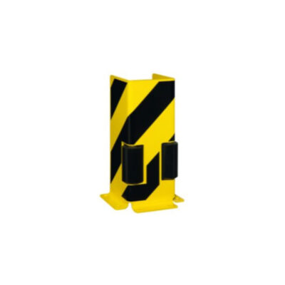 Anfahrschutz U-Profil gelb-schwarz mit 2 Leitrollen