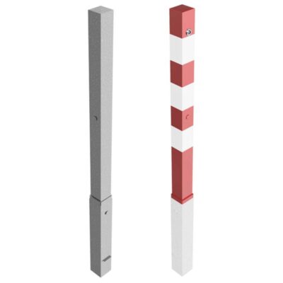 Absperrpfosten 70 x 70 mm, Dreikantverschluss 8 mm oben, herausnehmbar