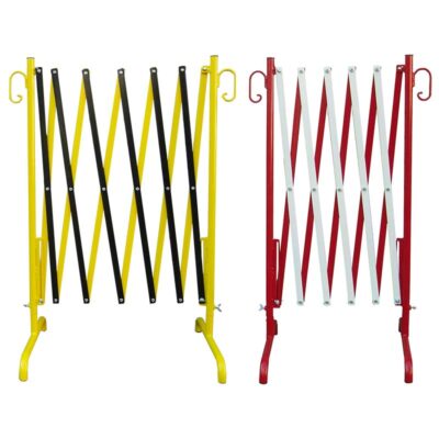 Absperrschere ausziehbar aus Stahl | in Rot/Weiß oder Gelb/Schwarz