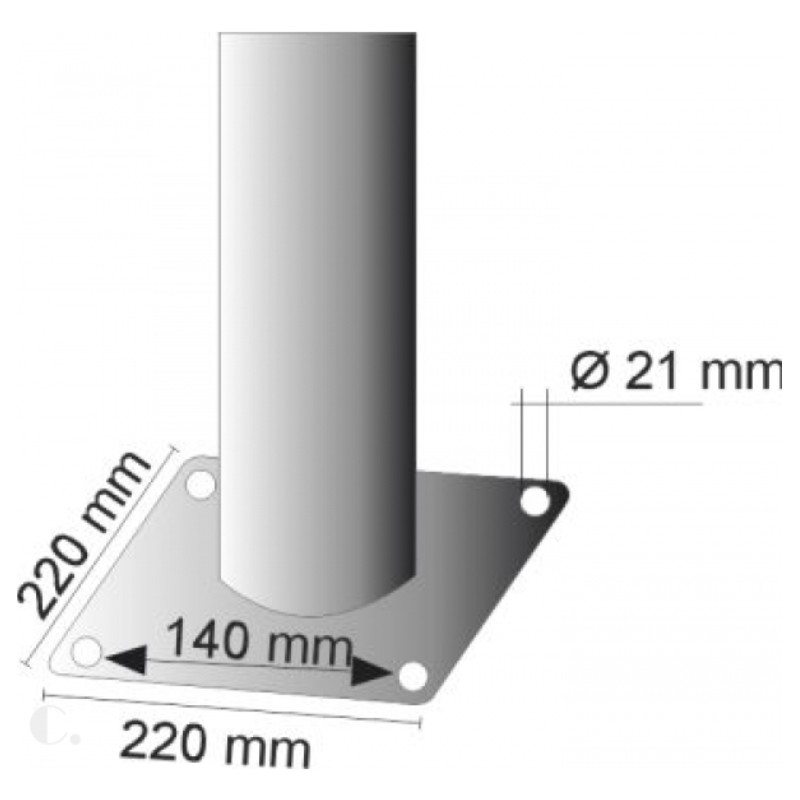 Rammschutz-Poller Stahl GELB-SCHWARZ 110CM Durchmesser 60mm