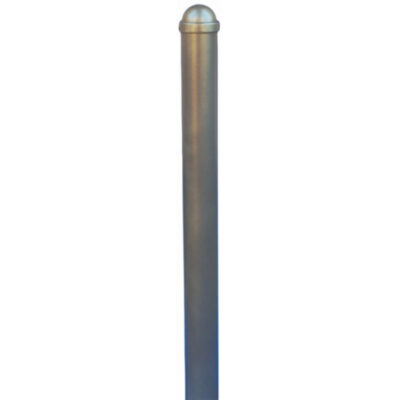 Stilpoller Serie 496 aus Stahlrundrohr Ø 102 mm, Halbkugel & Zierring