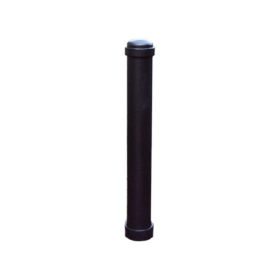 Stilpoller Serie 4971 aus Stahlrundrohr Ø 108 mm - 1100 mm lang | abgerundeter Kopf & Zierring