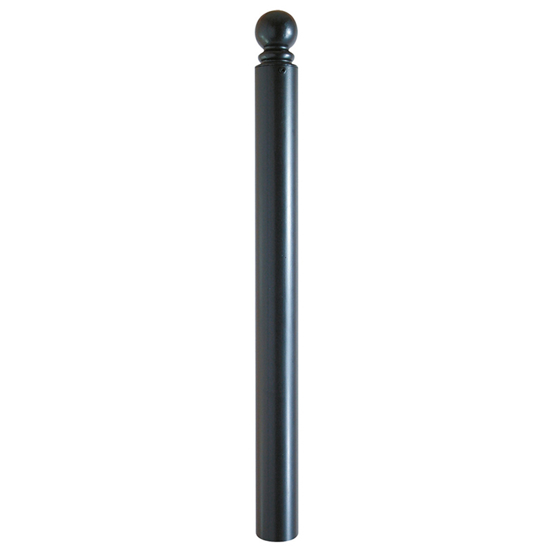 Stilpoller Serie 485 aus Stahlrundrohr Ø 82 mm mit Kugelkopf & Zierring, ortsfest