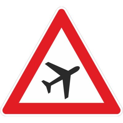 Verkehrszeichen 101-20 Flugbetrieb, Aufstellung links | gemäß StVO