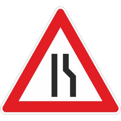 Verkehrszeichen 121-10 Einseitig verengte Fahrbahn, Verengung rechts | gemäß StVO