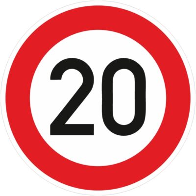 Verkehrszeichen 274-20 Zulässige Höchstgeschwindigkeit 20 km/h | gemäß StVO