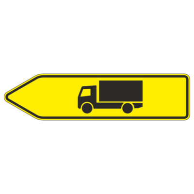 Verkehrszeichen 421-10 Pfeilwegweiser für KFZ über 3,5 t | gemäß StVO