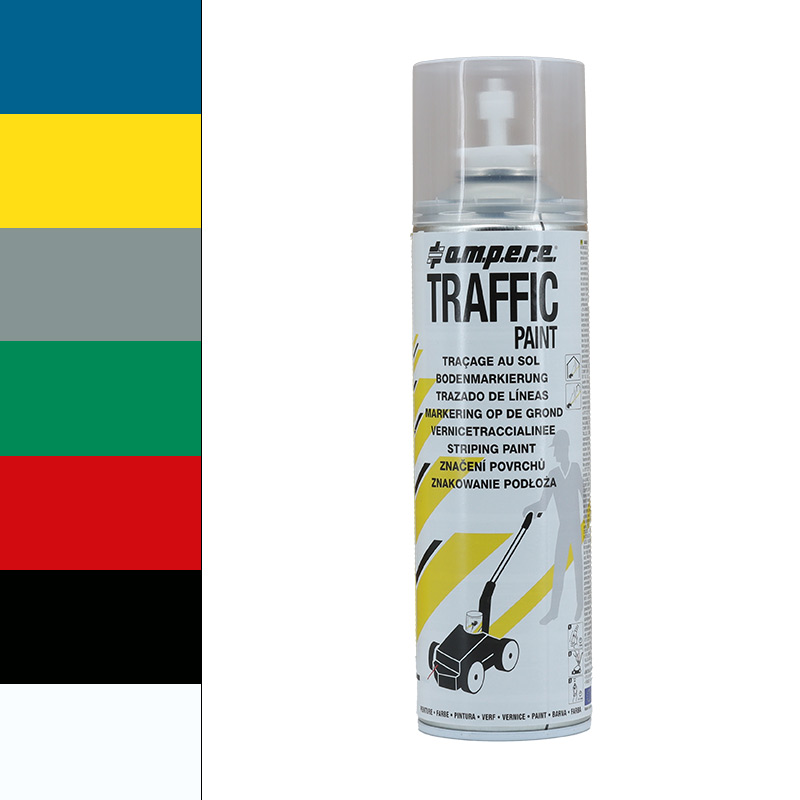 Ampere Bodenmarkierwagen-Set – Mit 12 Dosen Traffic Paint Gelb, Inkl. Side Striper & Zubehör, Für Parkplätze & Lager Bodenmarkierwagen Set