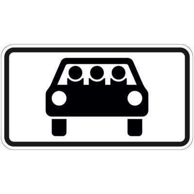 Verkehrszeichen 1010-71 PKW oder Krafträder mit Beiwagen, die mit mindestens 3 Personen besetzt sind | gemäß StVO
