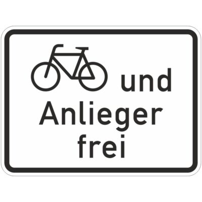 Verkehrszeichen 1020-12 Radverkehr und Anlieger frei | gemäß StVO