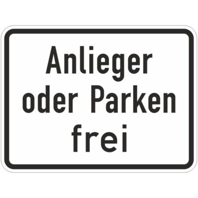 Verkehrszeichen 1020-31 Anlieger oder Parken frei | gemäß StVO