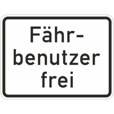 Verkehrszeichen 1028-34 Fährbenutzer frei | gemäß StVO