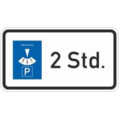 Verkehrszeichen 1040-32 Parkscheibe … Stunden | gemäß StVO