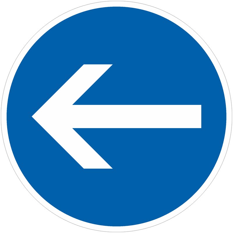 Verkehrszeichen 211-10 Vorgeschriebene Fahrtrichtung hier links | gemäß StVO