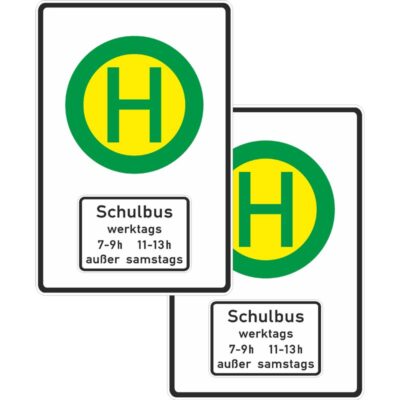 Verkehrszeichen 224-41 Schulbushaltestelle doppelseitig | gemäß StVO