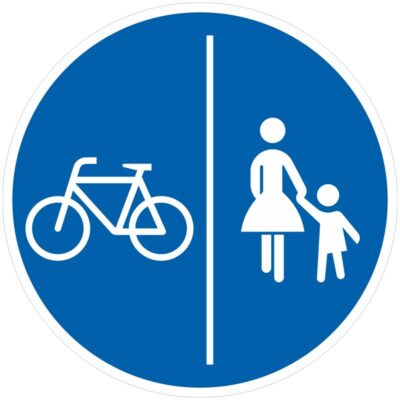 Verkehrszeichen 241-30 Getrennter Rad- und Gehweg, Radweg links | gemäß StVO