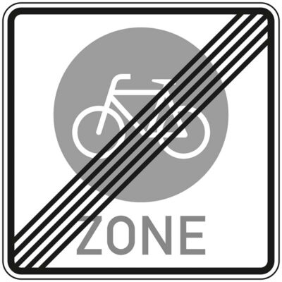 Verkehrszeichen 244.4 Ende einer Fahrradzone | gemäß StVO