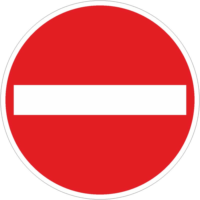 Verkehrszeichen 267 Verbot der Einfahrt