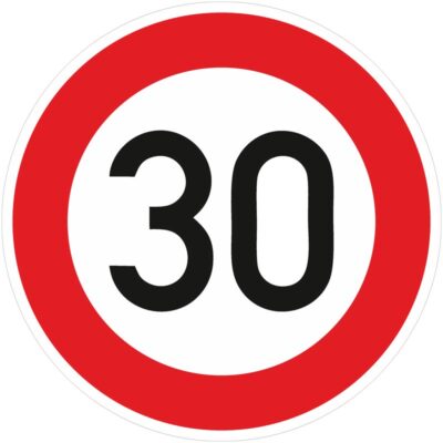 Verkehrszeichen 274-30 Zulässige Höchstgeschwindigkeit 30 km/h | gemäß StVO