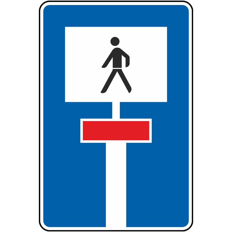 Verkehrszeichen 357-51 Für Fußgänger durchlässige Sackgasse | gemäß StVO