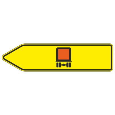 Verkehrszeichen 421-11 Pfeilwegweiser für kennzeichnungspflichtige Fahrzeuge, linksweisend | gemäß StVO