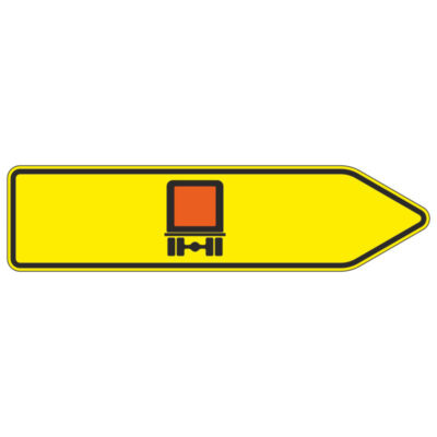 Verkehrszeichen 421-21 Pfeilwegweiser für kennzeichnungspflichtige Fahrzeuge, rechtsweisend | gemäß StVO