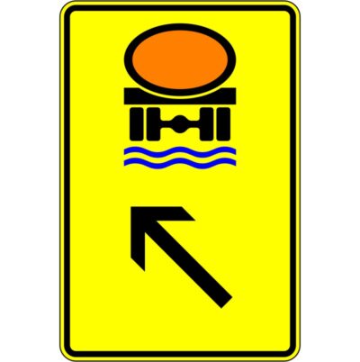 Verkehrszeichen 422-15 Wegweiser für Fahrzeuge mit Wassergefährdender Ladung links einordnen | gemäß StVO