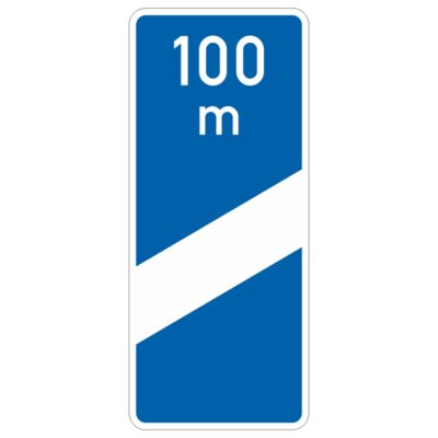 Verkehrszeichen 450-50 Ankündigungsbake einstreifig (100m) | gemäß StVO
