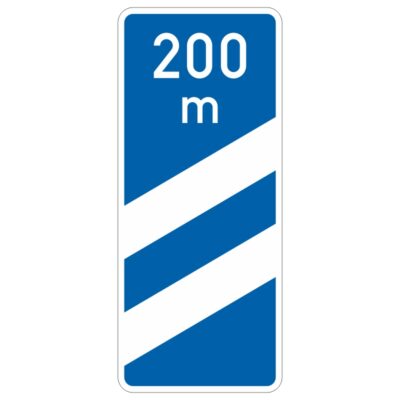 Verkehrszeichen 450-51 Ankündigungsbake zweistreifig (200m) | gemäß StVO