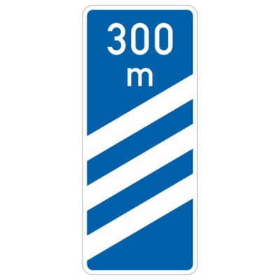 Verkehrszeichen 450-52 Ankündigungsbake dreistreifig (300m) | gemäß StVO