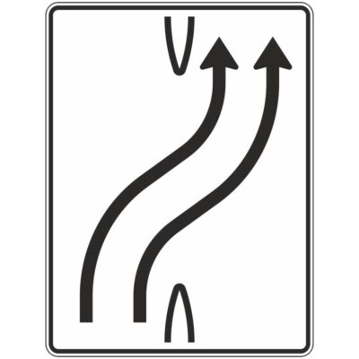 Verkehrszeichen 501-21 Überleitungstafel ohne Gegenverkehr | gemäß StVO
