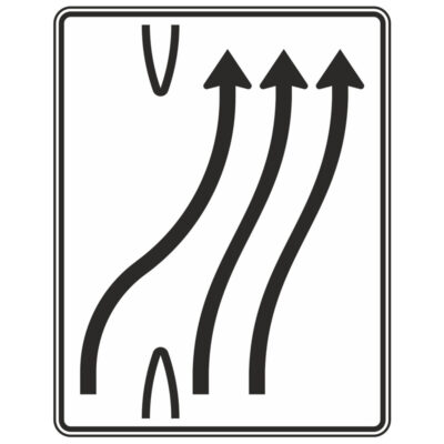 Verkehrszeichen 501-24 Überleitungstafel ohne Gegenverkehr | gemäß StVO