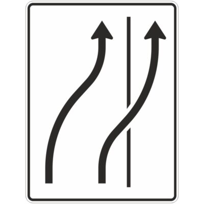 Verkehrszeichen 511-26 Verschwenkungstafel ohne Gegenverkehr | gemäß StVO