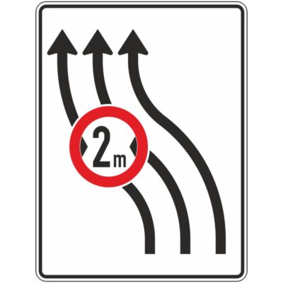 Verkehrszeichen 515-12 Verschwenkungstafel ohne Gegenverkehr | gemäß StVO