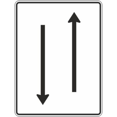 Verkehrszeichen 522-30 Fahrstreifentafel mit Gegenverkehr | gemäß StVO