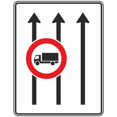 Verkehrszeichen 524-31 Fahrstreifentafel ohne Gegenverkehr | gemäß StVO