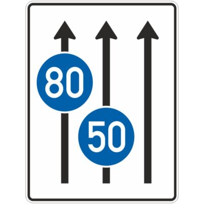 Verkehrszeichen 525-31 Fahrstreifentafel ohne Gegenverkehr | gemäß StVO