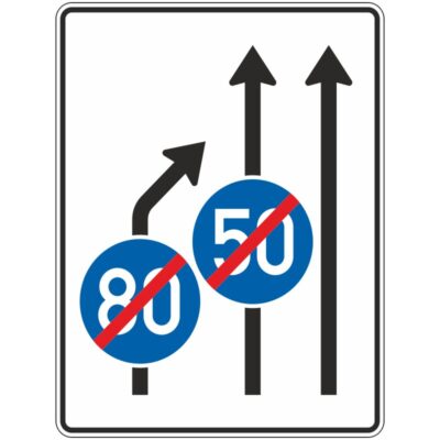 Verkehrszeichen 535-21 Einengungstafel ohne Gegenverkehr | gemäß StVO
