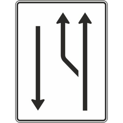 Verkehrszeichen 542-10 Aufweitungstafel mit Gegenverkehr | gemäß StVO