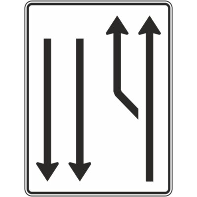 Verkehrszeichen 542-11 Aufweitungstafel mit Gegenverkehr | gemäß StVO