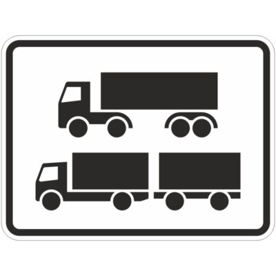 Verkehrszeichen 1048-15 Nur Sattelkraftfahrzeuge und Lastkraftwagen mit Anhänger | gemäß StVO